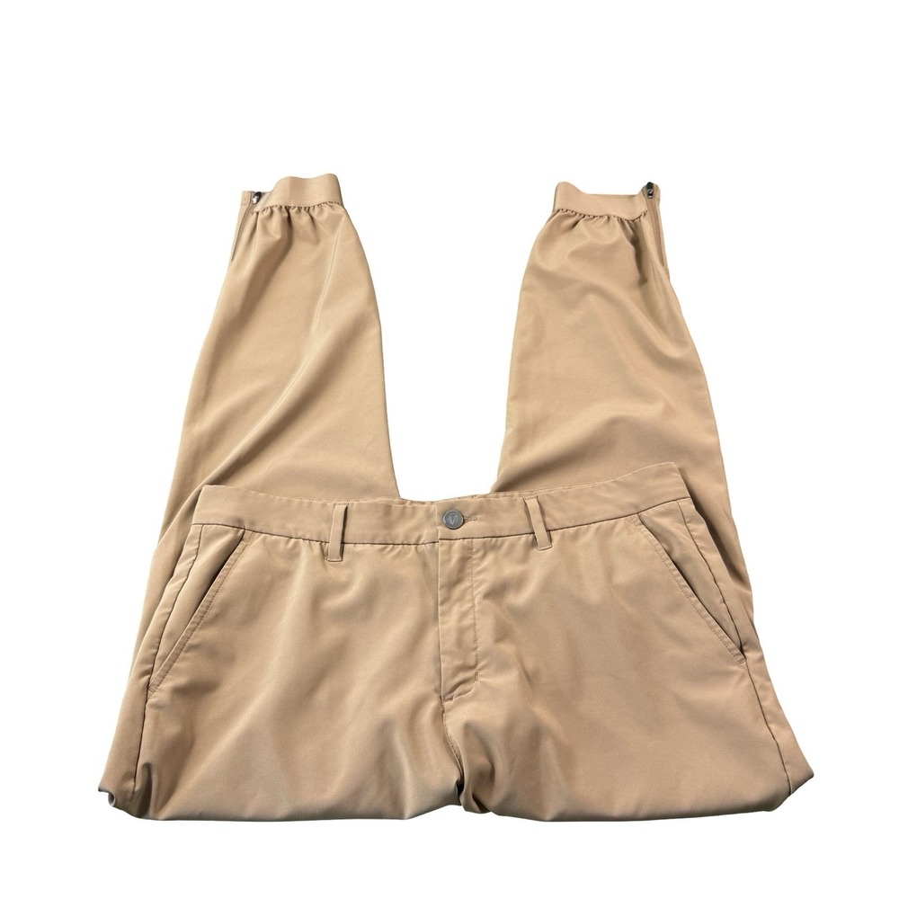 Primo Golf Brown Performance Zipper Ankle Mens Golf Pant Size 36x29